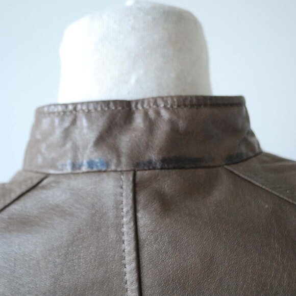Vampy Brown Danier Leather Jacket - Picture 8 of 12